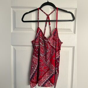 Hollister Red Paisley Top